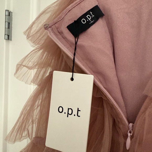 Few Moda o.p.t Ricci Tiered Tulle Midi Skirt - Size XL - Dusty Pink - NWT - Picture 8 of 10